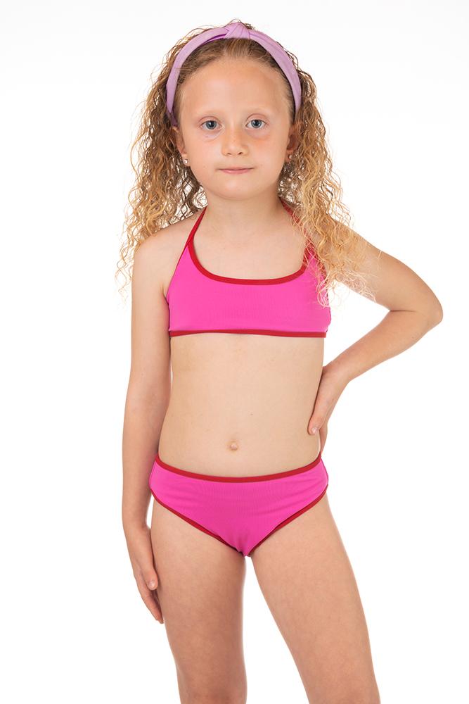BIKINI BAMBINA ROSA/ROSSO NALA ROSA/REDVELVET BE BEACH